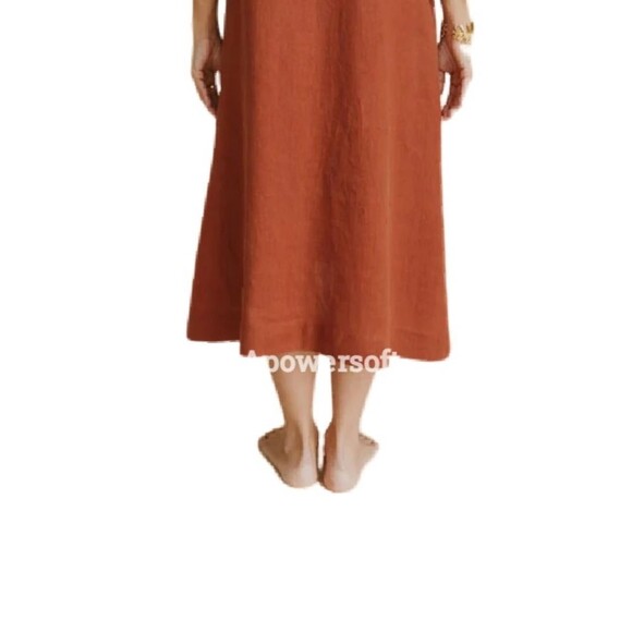 Linen Shirt Dress (0411) - Picture 10 of 12